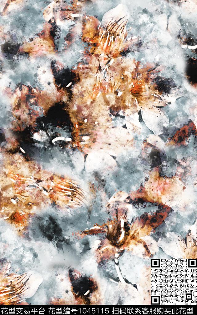 数码华亿平台民族风抽象数码印花华亿平台下载（图片编号: 1045115） - 瓦栏（Walan）