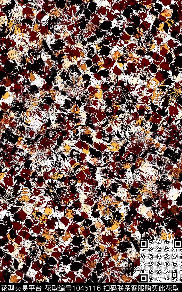 数码华亿平台民族风抽象数码印花华亿平台下载（图片编号: 1045116） - 瓦栏（Walan）