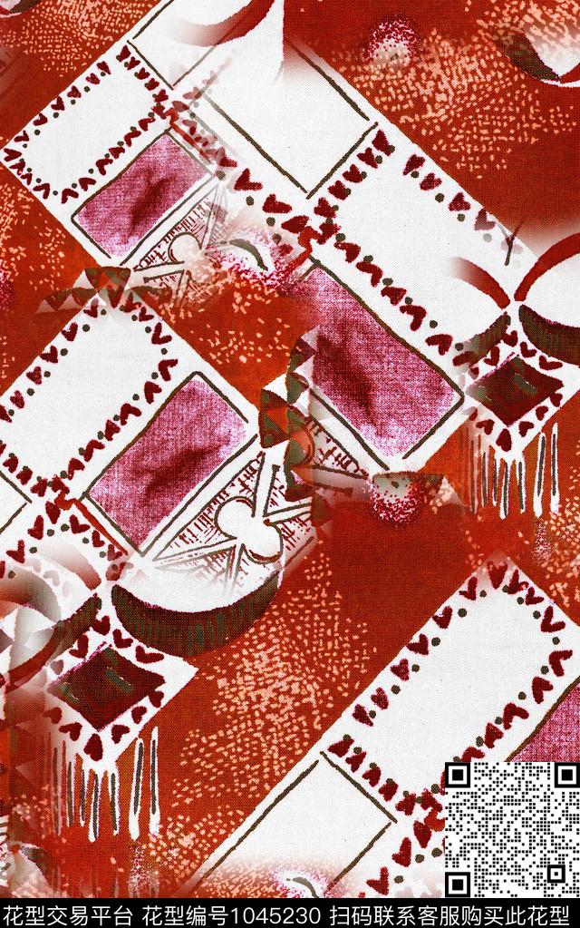 数码华亿平台几何中老年数码印花华亿平台下载（图片编号: 1045230） - 瓦栏（Walan）