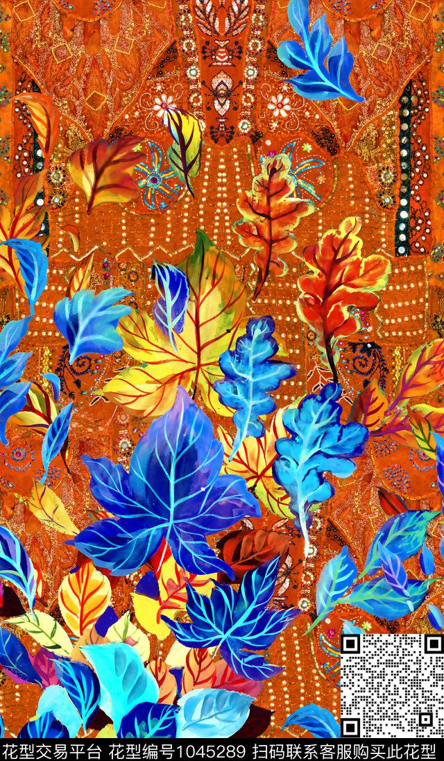 中国风数码华亿平台定位花数码印花华亿平台下载（图片编号: 1045289） - 瓦栏（Walan）