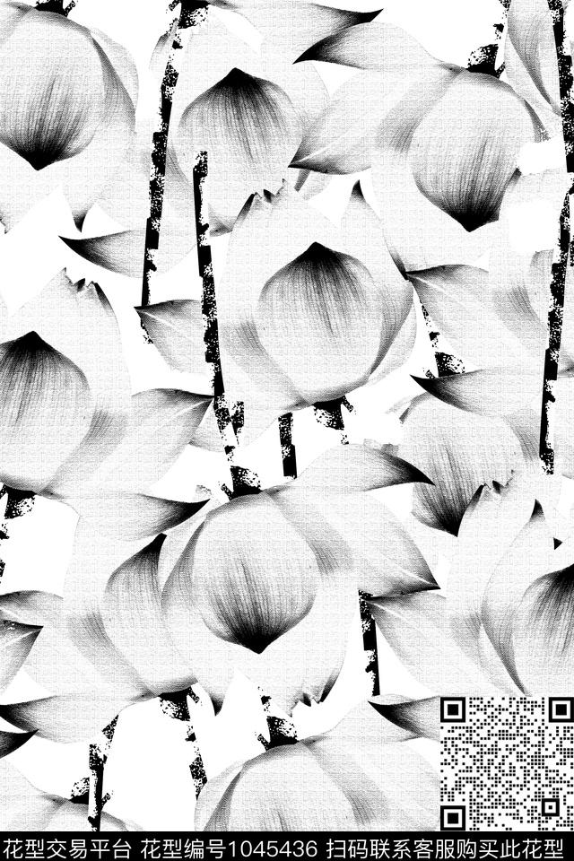 肌理花卉女装数码印花华亿平台下载（图片编号: 1045436） - 瓦栏（Walan）