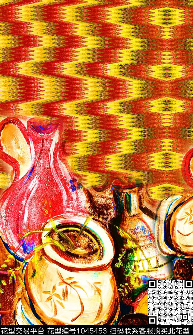 数码华亿平台定位花油画华亿平台数码印花华亿平台下载（图片编号: 1045453） - 瓦栏（Walan）