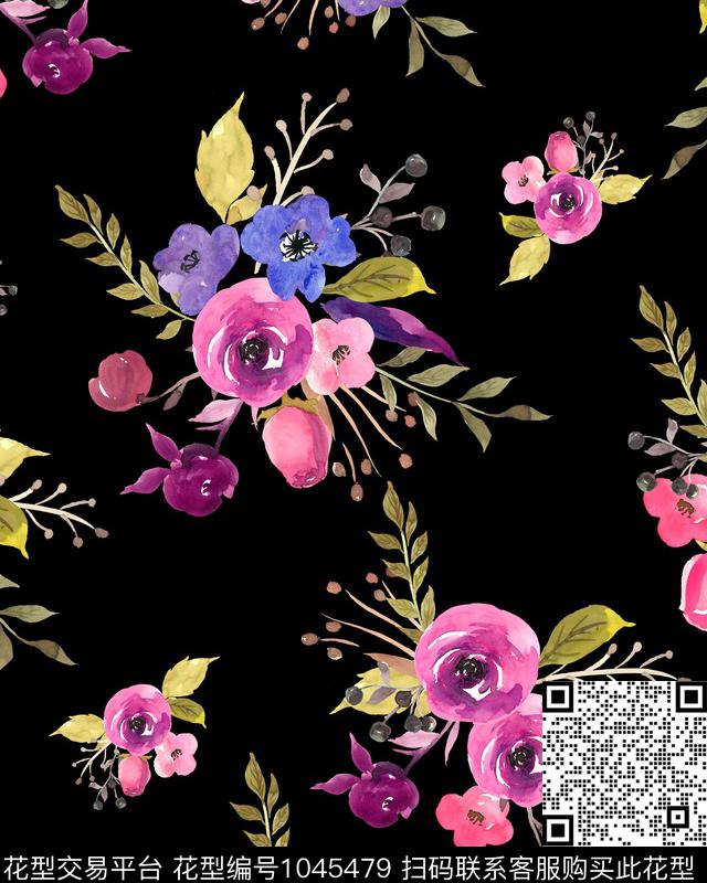 数码华亿平台花卉女装数码印花华亿平台下载（图片编号: 1045479） - 瓦栏（Walan）