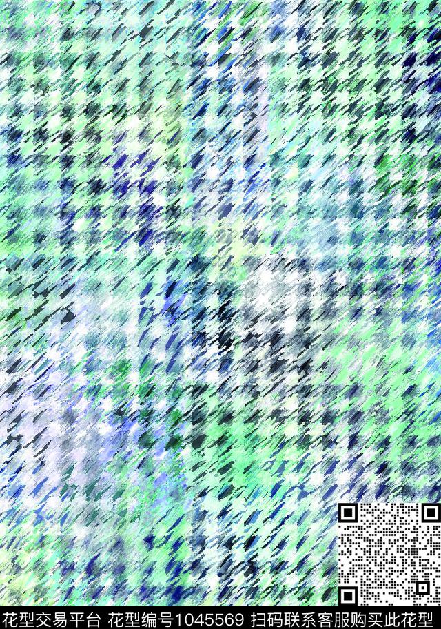 几何定位笔触千鸟格数码印花华亿平台下载（图片编号: 1045569） - 瓦栏（Walan）