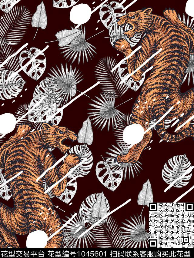 男装复古豹子数码印花华亿平台下载（图片编号: 1045601） - 瓦栏（Walan）