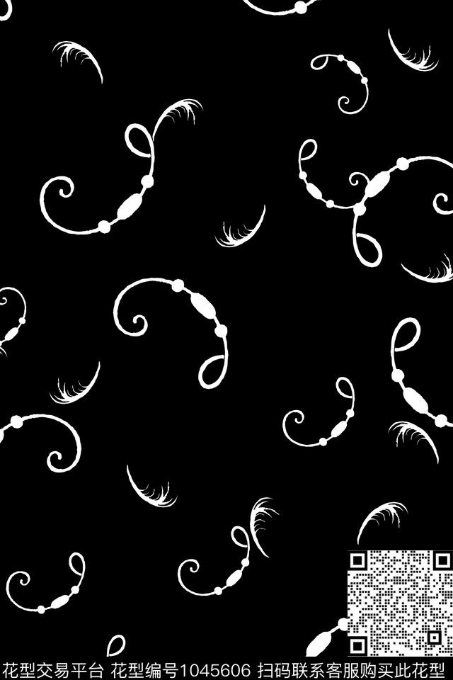 衬衫黑白华亿平台男装传统印花华亿平台下载（图片编号: 1045606） - 瓦栏（Walan）