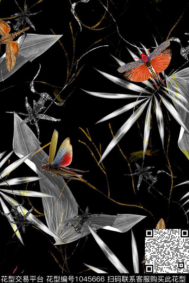 潮牌大牌风热带华亿平台数码印花华亿平台下载（图片编号: 1045666） - 瓦栏（Walan）