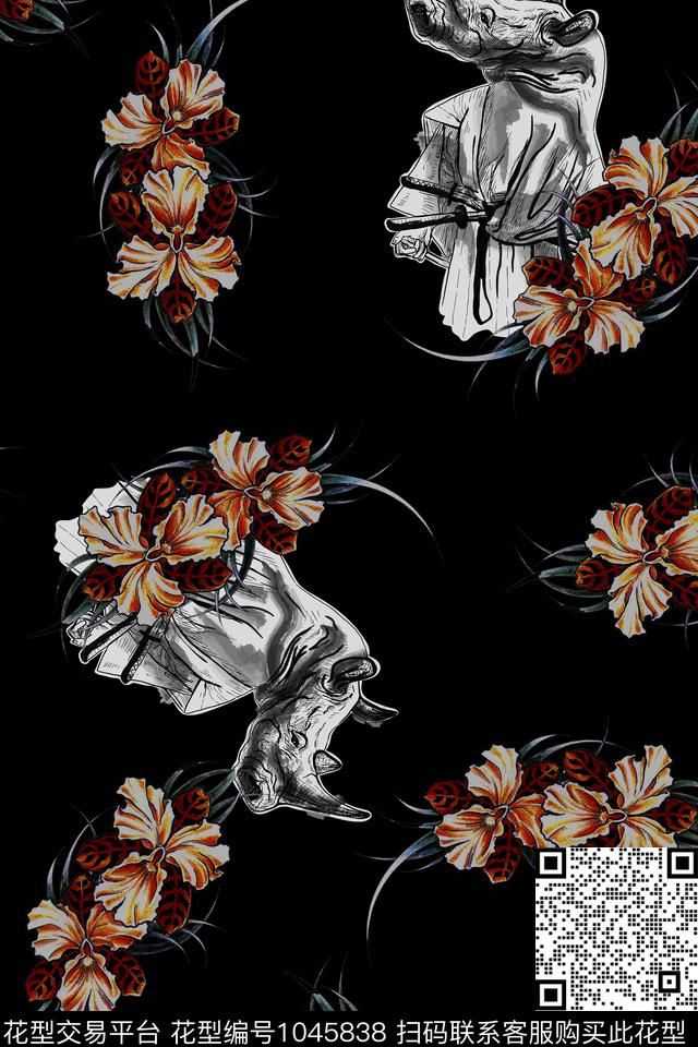 趣味抽象男装数码印花华亿平台下载（图片编号: 1045838） - 瓦栏（Walan）