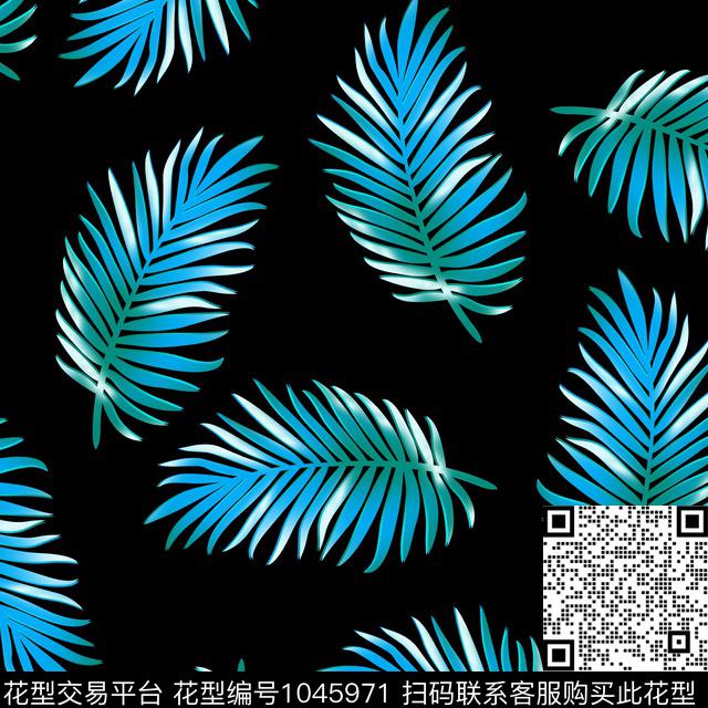 数码华亿平台棕榈树花卉数码印花华亿平台下载（图片编号: 1045971） - 瓦栏（Walan）