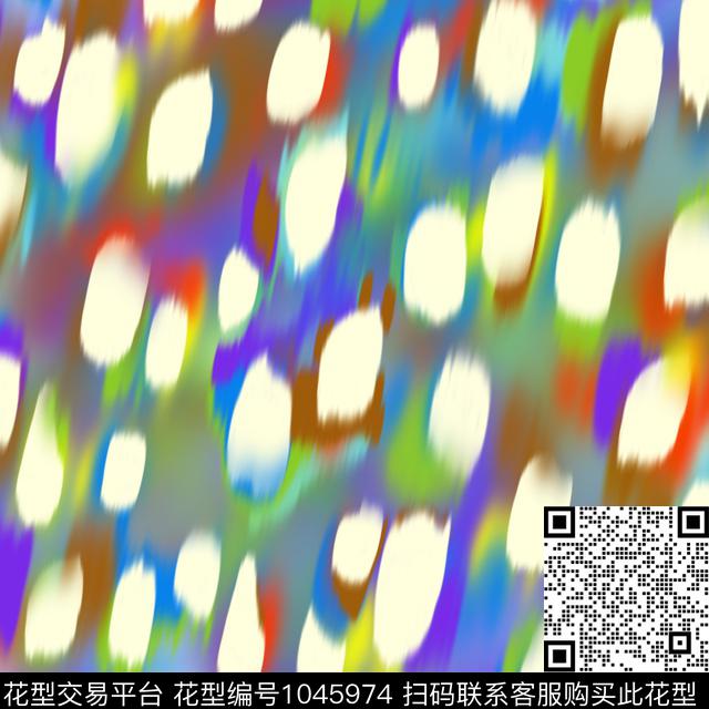 线条抽象大牌风数码印花华亿平台下载（图片编号: 1045974） - 瓦栏（Walan）