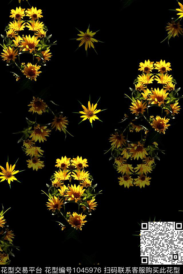 卡通趣味花卉数码印花华亿平台下载（图片编号: 1045976） - 瓦栏（Walan）