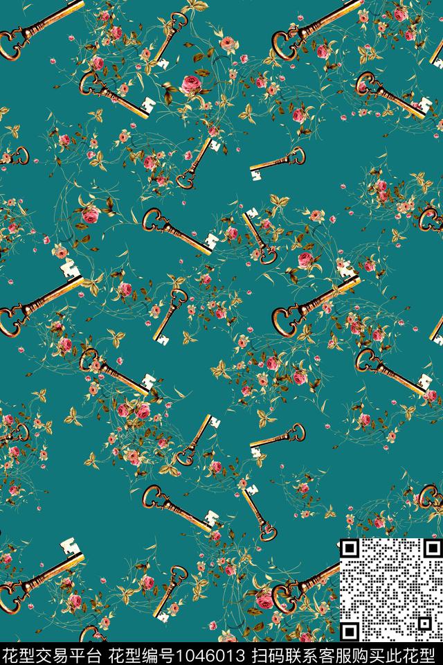 卡通趣味花卉数码印花华亿平台下载（图片编号: 1046013） - 瓦栏（Walan）