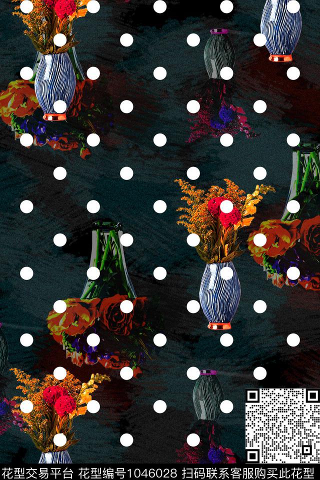 卡通趣味花卉数码印花华亿平台下载（图片编号: 1046028） - 瓦栏（Walan）