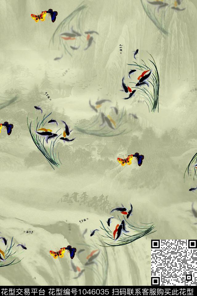 卡通趣味花卉数码印花华亿平台下载（图片编号: 1046035） - 瓦栏（Walan）