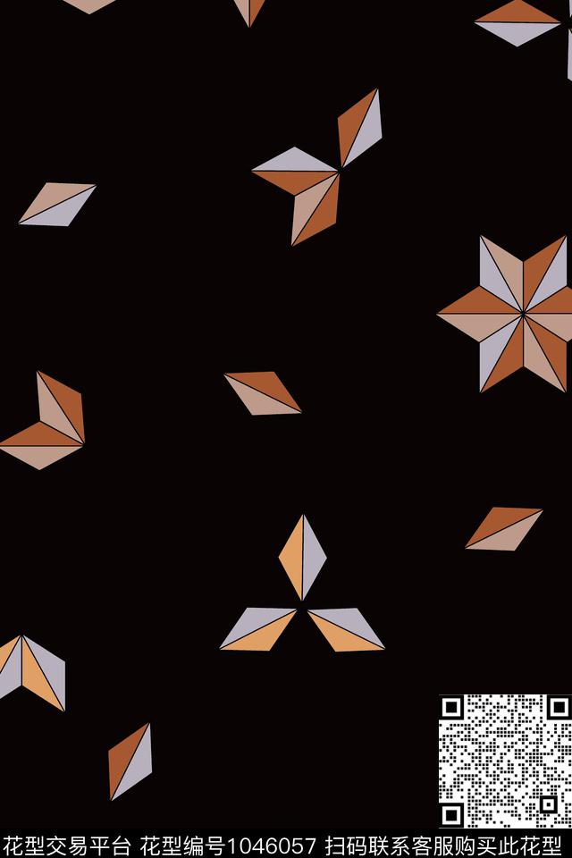 几何男装夹克深色传统印花华亿平台下载（图片编号: 1046057） - 瓦栏（Walan）