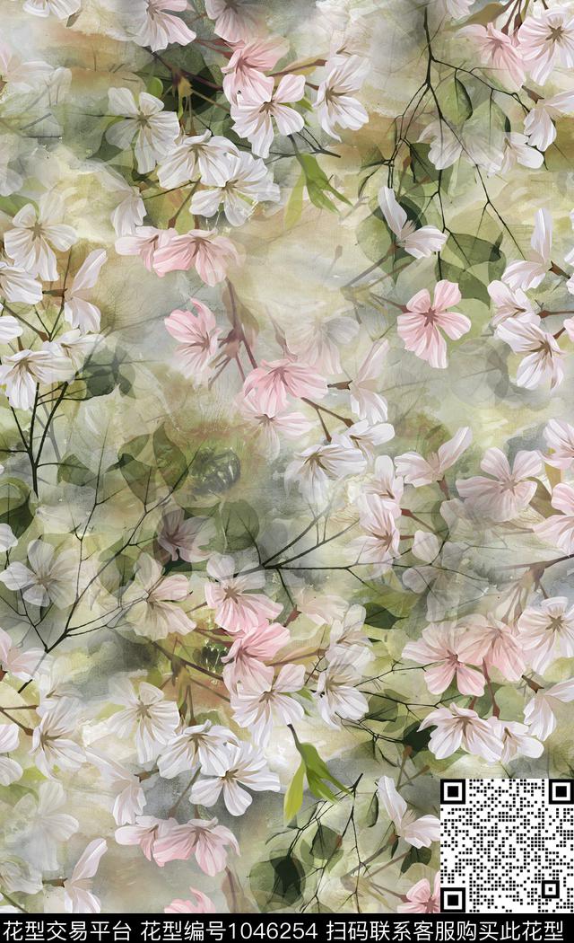 数码华亿平台小碎花抽象数码印花华亿平台下载（图片编号: 1046254） - 瓦栏（Walan）