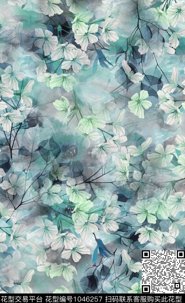 数码华亿平台小碎花抽象数码印花华亿平台下载（图片编号: 1046257） - 瓦栏（Walan）