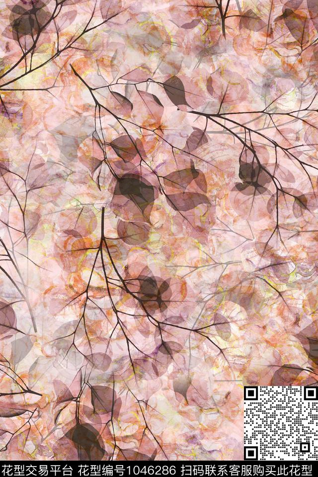 数码华亿平台小碎花朦胧花卉数码印花华亿平台下载（图片编号: 1046286） - 瓦栏（Walan）
