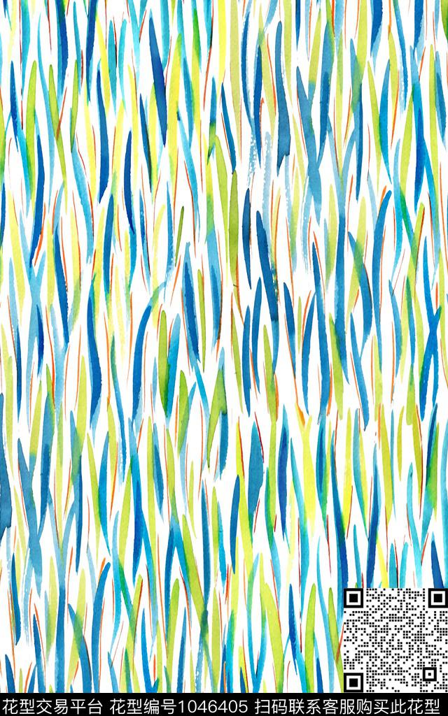 趣味线条抽象传统印花华亿平台下载（图片编号: 1046405） - 瓦栏（Walan）