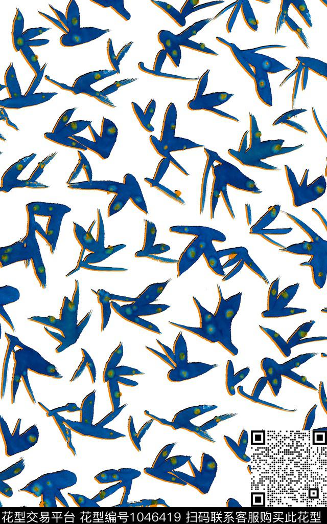 小碎花抽象竹子数码印花华亿平台下载（图片编号: 1046419） - 瓦栏（Walan）