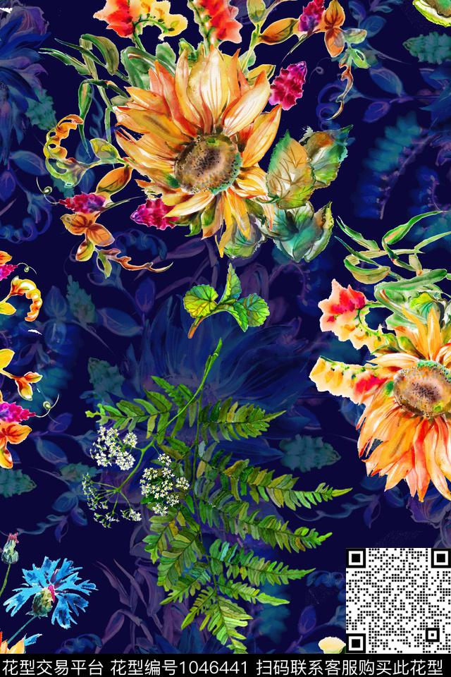 数码华亿平台小碎花花卉数码印花华亿平台下载（图片编号: 1046441） - 瓦栏（Walan）