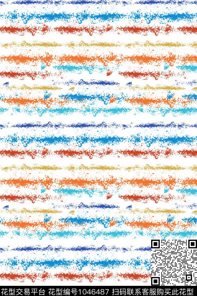 抽象条纹图案手绘线条笔触传统印花华亿平台下载（图片编号: 1046487） - 瓦栏（Walan）