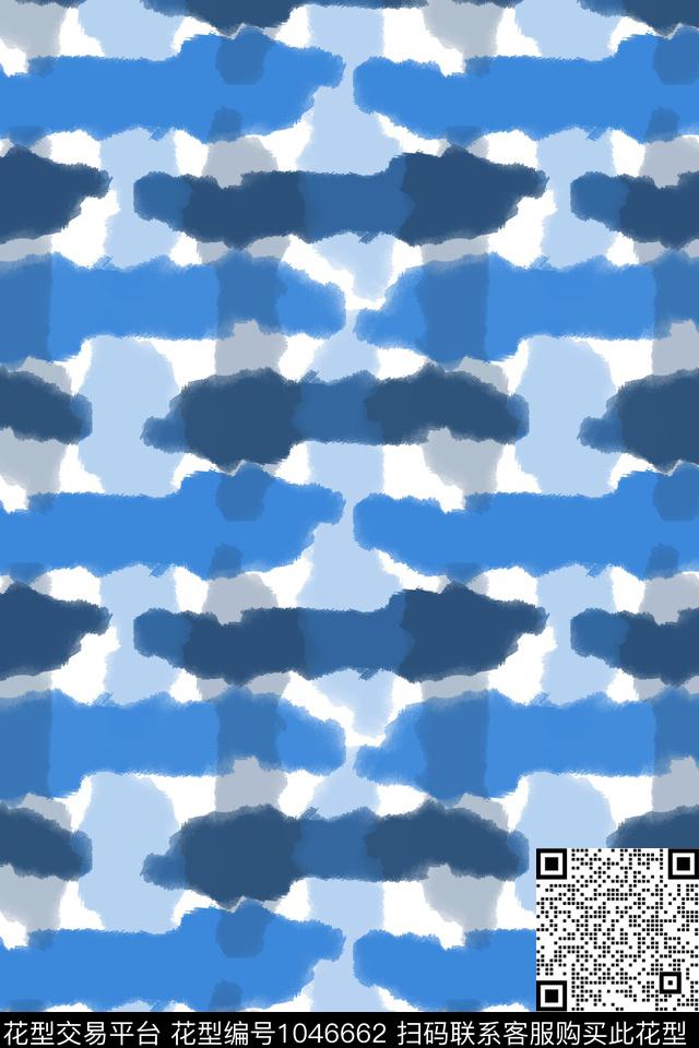 条纹图案热带海滨度假径庭迷彩数码印花华亿平台下载（图片编号: 1046662） - 瓦栏（Walan）