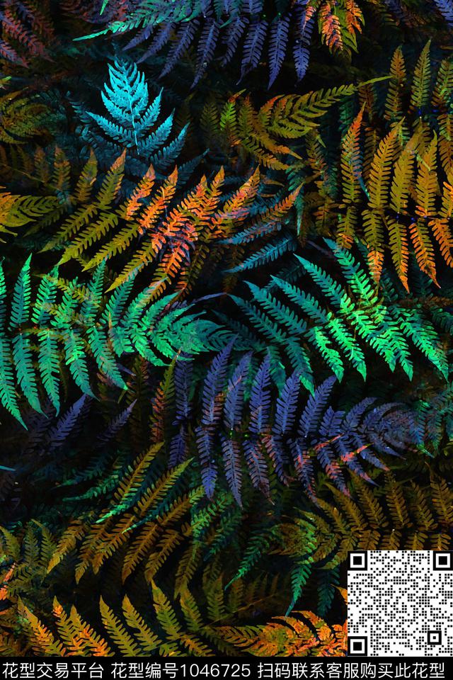 配饰泳装绿植树叶数码印花华亿平台下载（图片编号: 1046725） - 瓦栏（Walan）