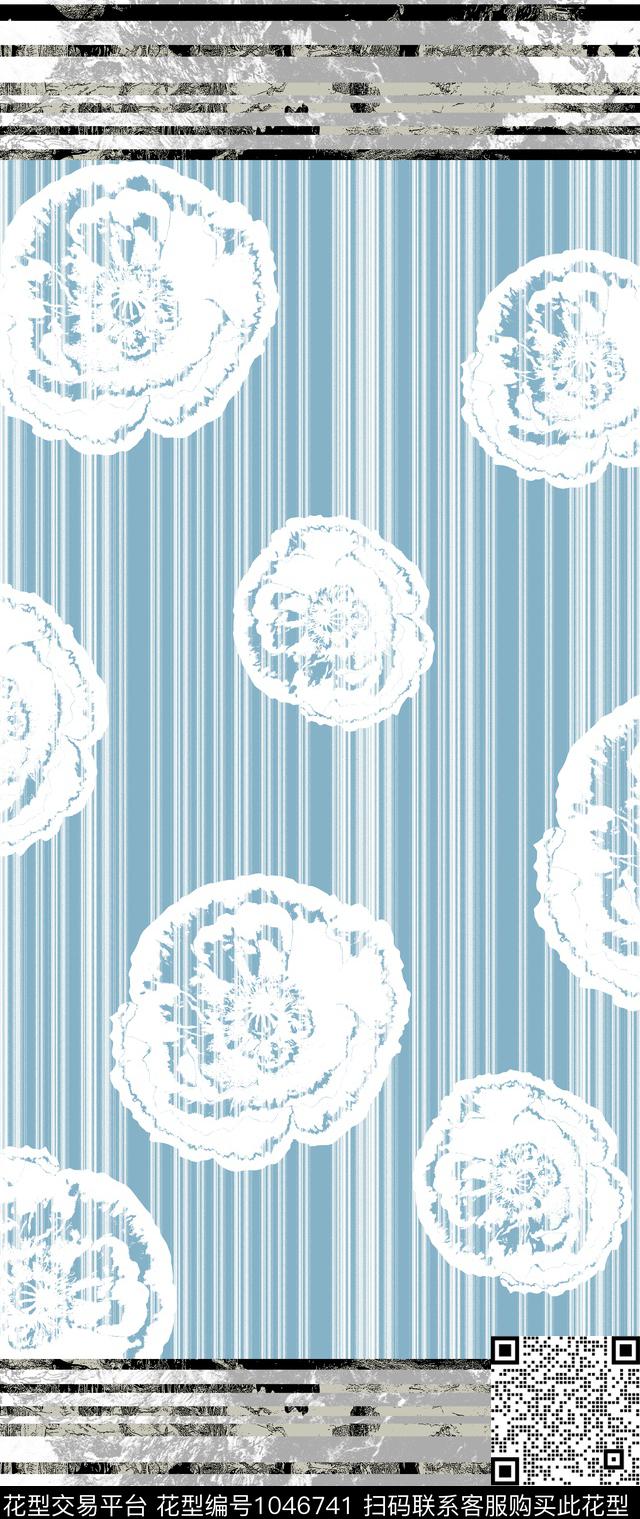 肌理几何长巾传统印花华亿平台下载（图片编号: 1046741） - 瓦栏（Walan）