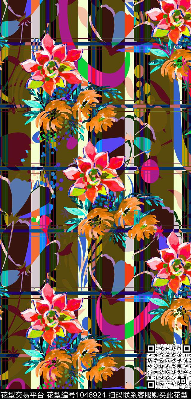 数码华亿平台花卉女装数码印花华亿平台下载（图片编号: 1046924） - 瓦栏（Walan）