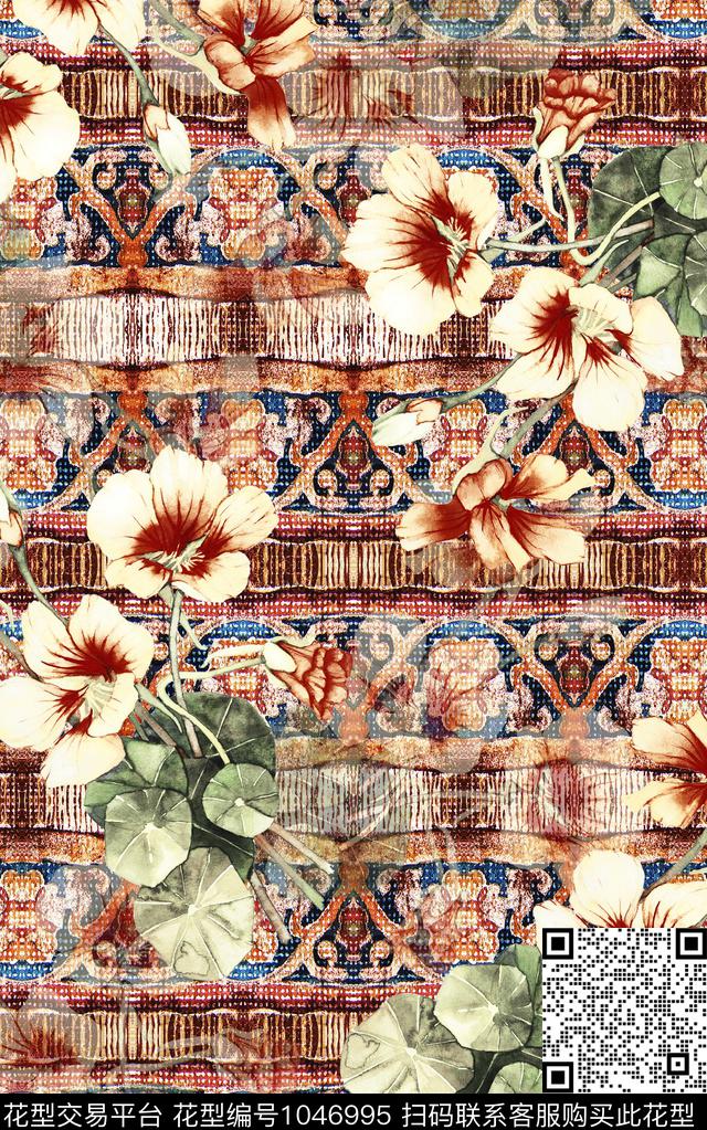 数码华亿平台小碎花抽象数码印花华亿平台下载（图片编号: 1046995） - 瓦栏（Walan）