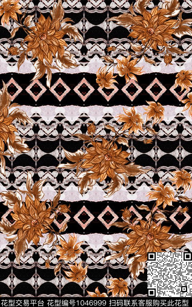 数码华亿平台小碎花抽象数码印花华亿平台下载（图片编号: 1046999） - 瓦栏（Walan）