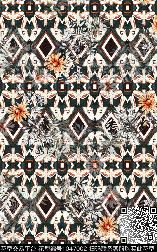 数码华亿平台小碎花抽象数码印花华亿平台下载（图片编号: 1047002） - 瓦栏（Walan）