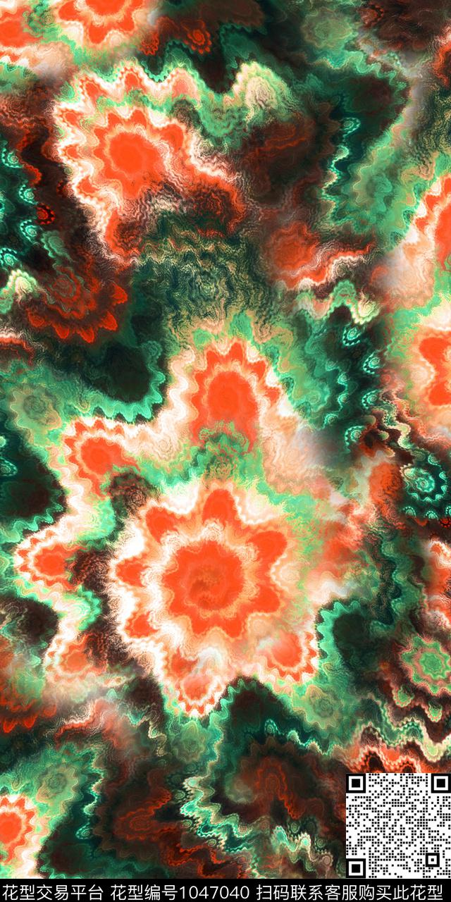 炫彩抽象渐变数码印花华亿平台下载（图片编号: 1047040） - 瓦栏（Walan）