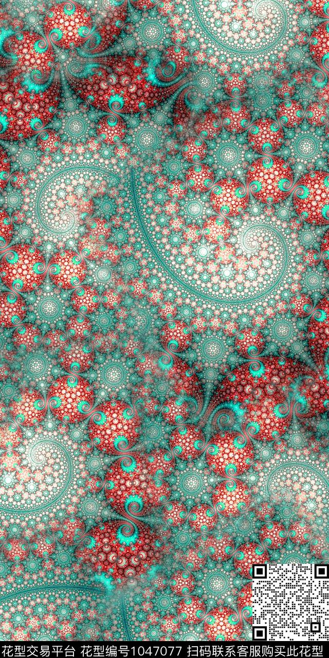 肌理抽象复古数码印花华亿平台下载（图片编号: 1047077） - 瓦栏（Walan）