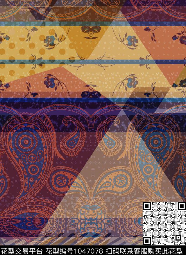 数码华亿平台女装佩斯利数码印花华亿平台下载（图片编号: 1047078） - 瓦栏（Walan）