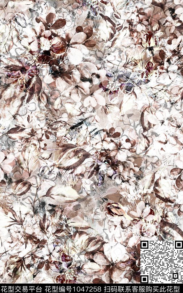 数码华亿平台民族风抽象数码印花华亿平台下载（图片编号: 1047258） - 瓦栏（Walan）