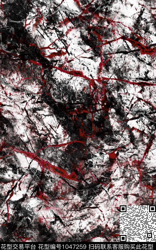 民族风抽象花卉数码印花华亿平台下载（图片编号: 1047259） - 瓦栏（Walan）