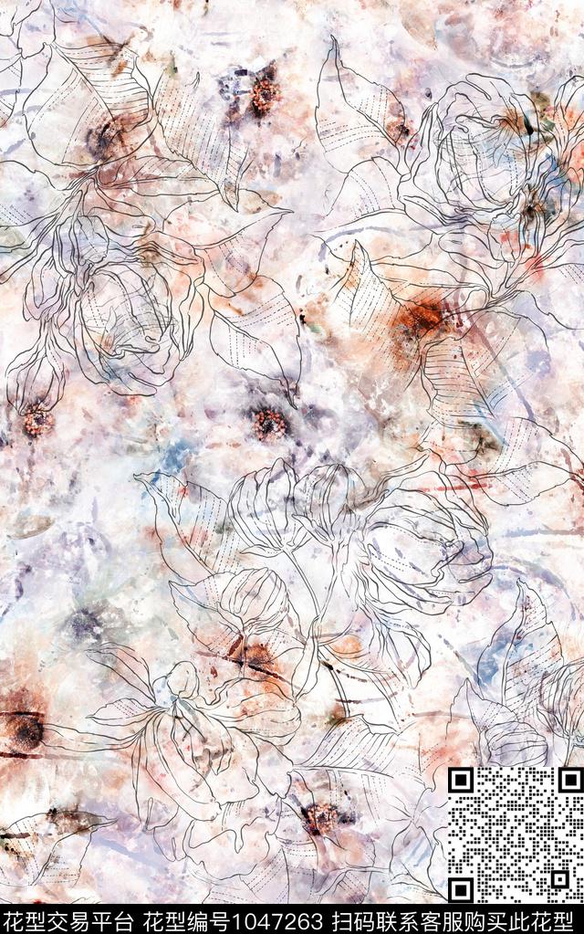 数码华亿平台民族风小碎花数码印花华亿平台下载（图片编号: 1047263） - 瓦栏（Walan）