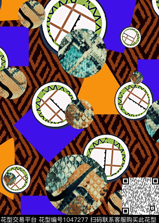 格子肌理几何数码印花华亿平台下载（图片编号: 1047277） - 瓦栏（Walan）