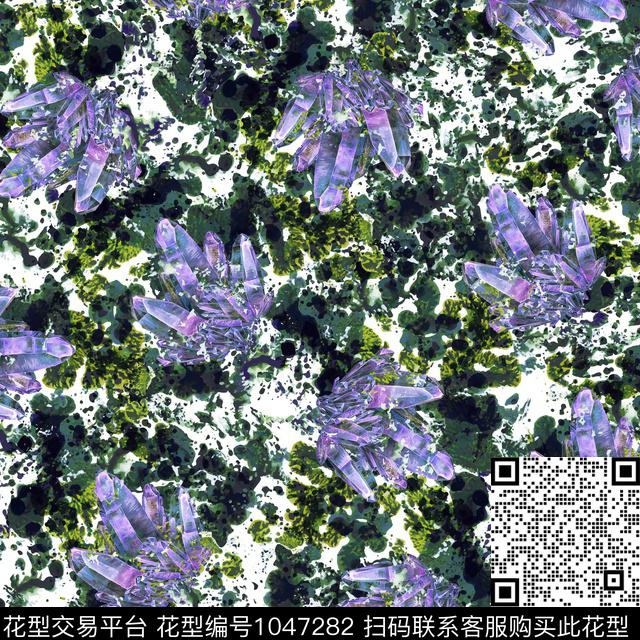 数码华亿平台抽象花卉数码印花华亿平台下载（图片编号: 1047282） - 瓦栏（Walan）