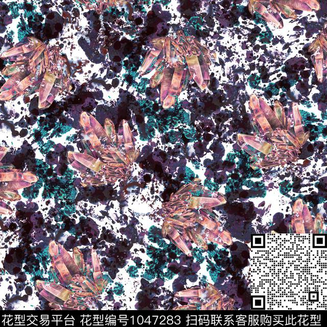 数码华亿平台抽象花卉数码印花华亿平台下载（图片编号: 1047283） - 瓦栏（Walan）