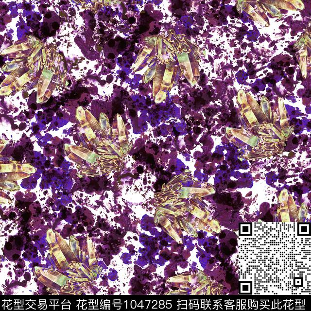 数码华亿平台抽象花卉数码印花华亿平台下载（图片编号: 1047285） - 瓦栏（Walan）