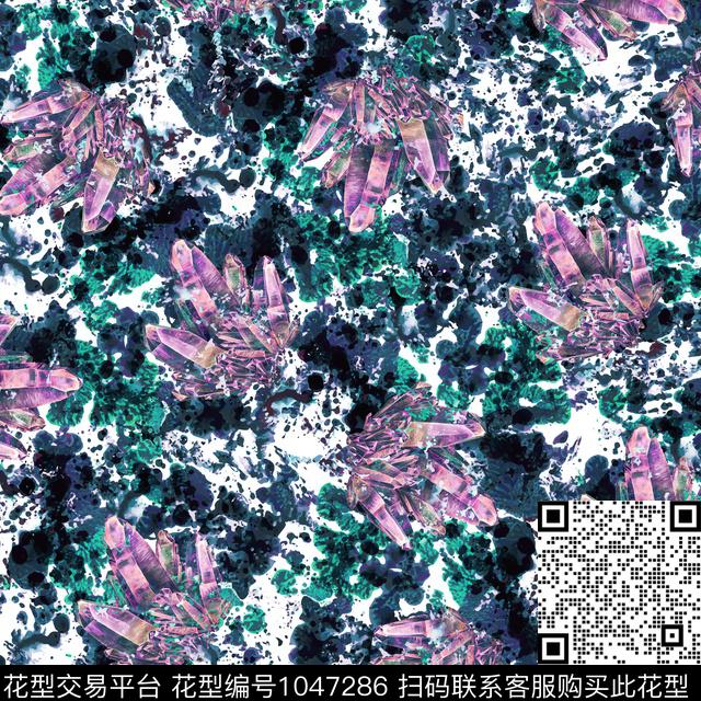 数码华亿平台抽象花卉数码印花华亿平台下载（图片编号: 1047286） - 瓦栏（Walan）