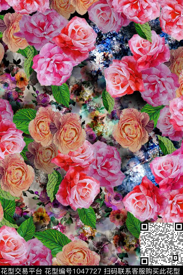 鲜花数码华亿平台花卉数码印花华亿平台下载（图片编号: 1047727） - 瓦栏（Walan）