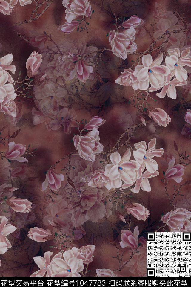数码华亿平台花卉女装数码印花华亿平台下载（图片编号: 1047783） - 瓦栏（Walan）