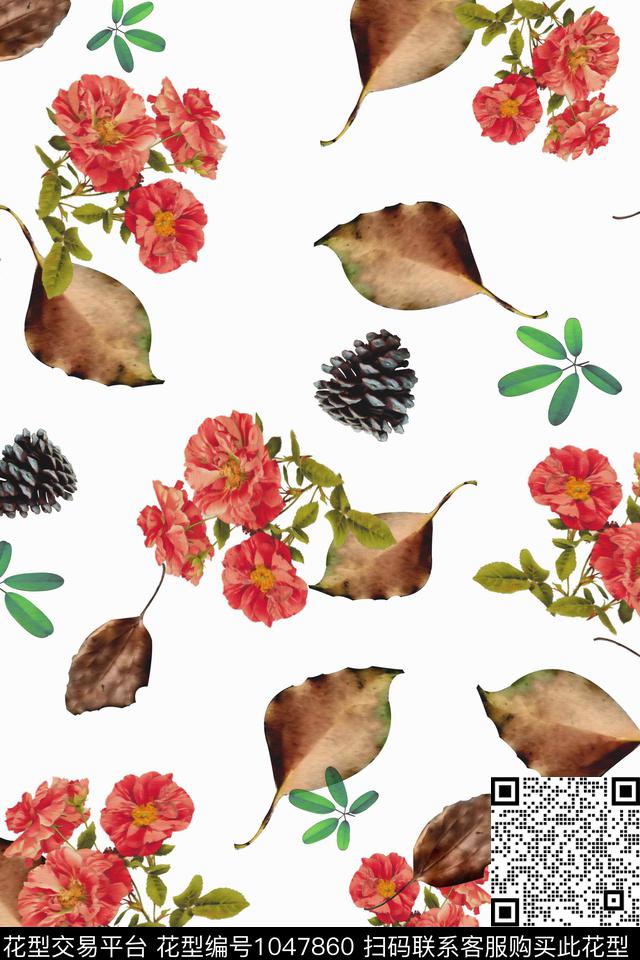 花卉水彩花卉手绘花卉数码印花华亿平台下载（图片编号: 1047860） - 瓦栏（Walan）