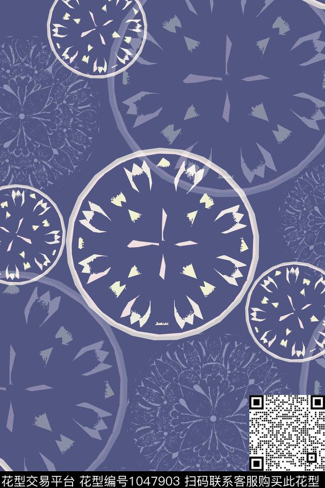 民族风圆圈与波点商务传统印花华亿平台下载（图片编号: 1047903） - 瓦栏（Walan）