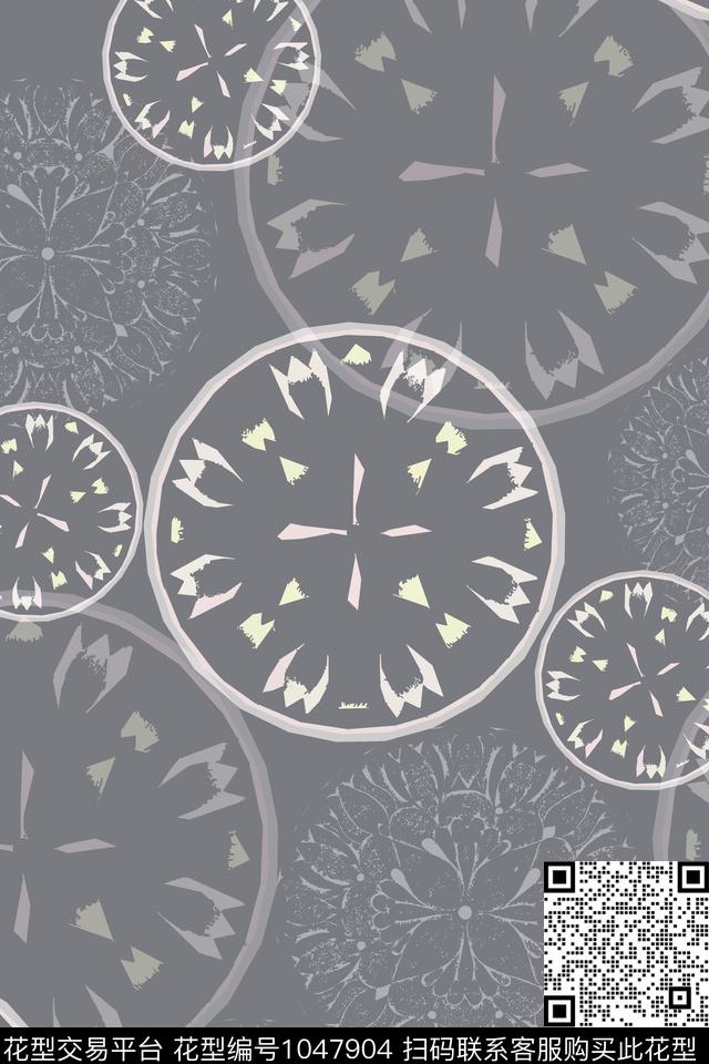 民族风圆圈与波点商务传统印花华亿平台下载（图片编号: 1047904） - 瓦栏（Walan）