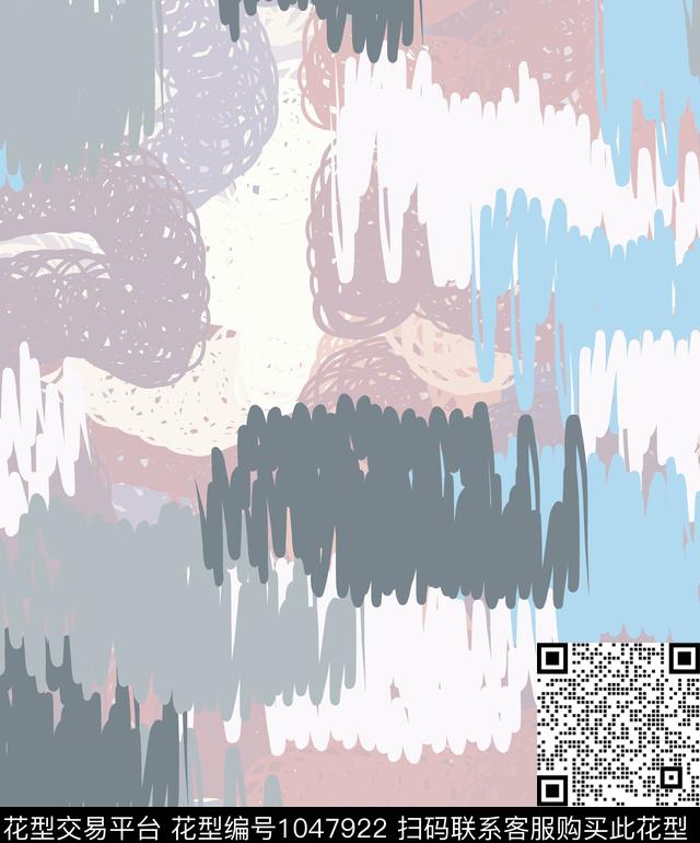 抽象几何混合拼接数码印花华亿平台下载（图片编号: 1047922） - 瓦栏（Walan）